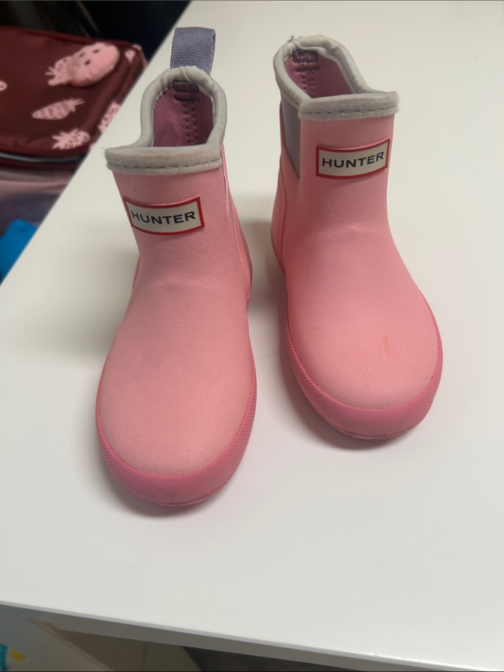 Hunter Kids Pink Short Waterproof Rain Boots